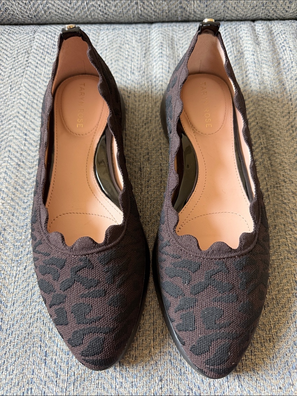 Taryn Rose Dasha Women’s Destiny Knit Black/Brown Slip On Shoes Size: 7.5 M